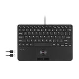 Perixx PERIBOARD-526 US, Wired Mini USB Keyboard with Trackball - X Type Sciss