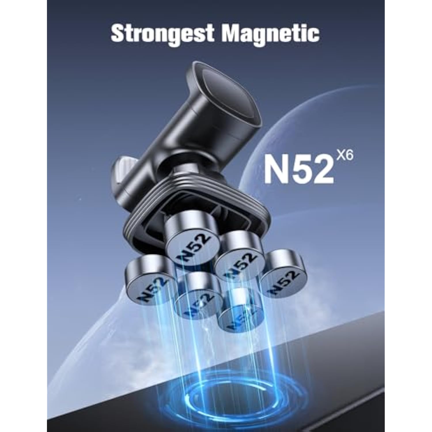 Magnetic Phone Holder For Gym, 360° Rotatable Gym Phone Holder Workout Record, Or Any Metal Surface, Gym Magnet Phone Mount Cradles Compatible With All Smartphones 4.7-7", Thick Cases Friendly