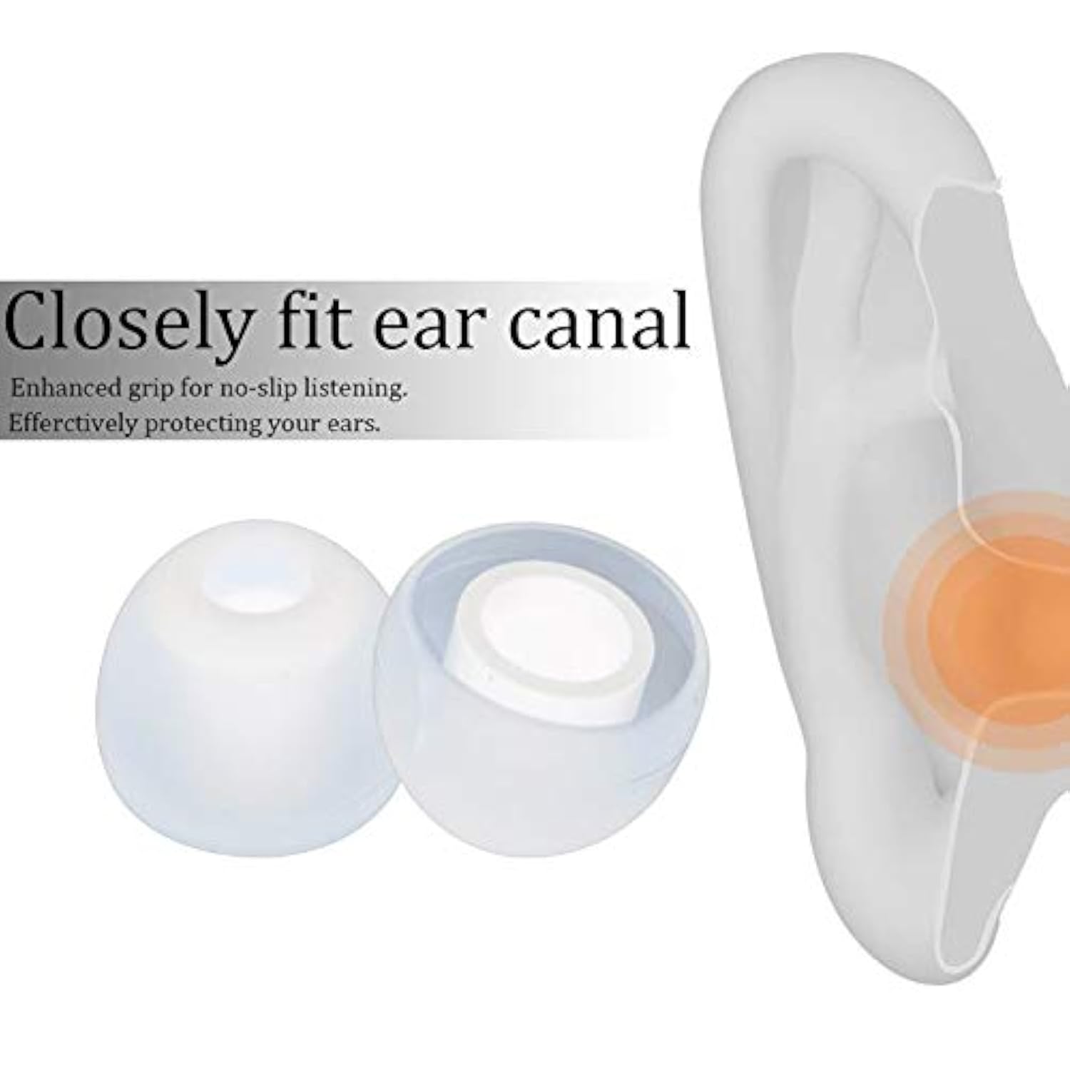 10 Pairs Small Clear Color Silicone Replacement Ear Buds Tips For Audio-Technica Skullcandy Monster Sony Ultimate Ears Sharp Sennheiser Plantronics Tdk Phillips Panasonic Denon Griffin Jvc