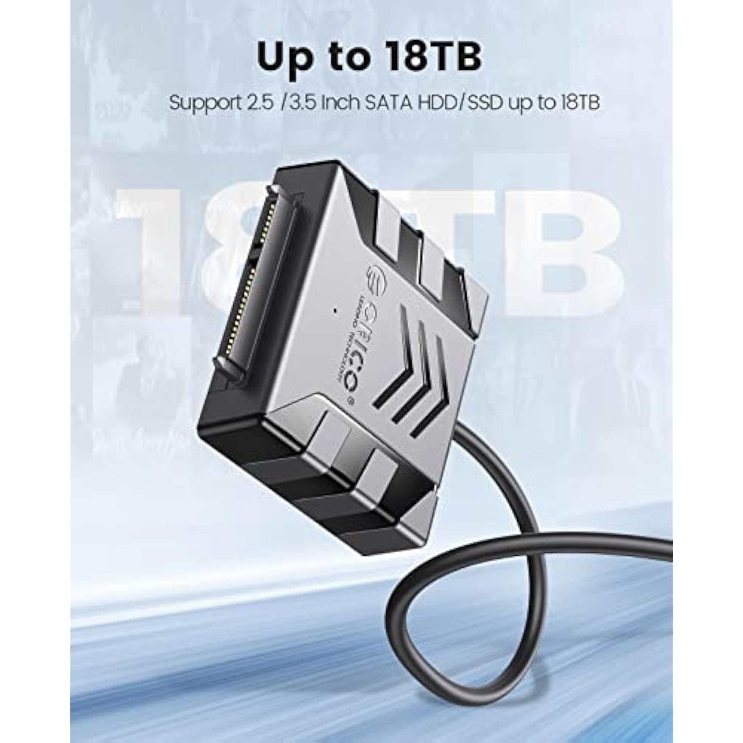 ORICO Hard Drive Enclosure 3.5 inch Hard Drive USB C Adapter 100CM Cable for 3