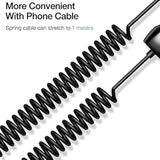 BoxWave Car Charger Compatible with Samsung Galaxy Z Flip - Car Charger Plus, with Extra USB Port and Integrated Built-in Cable - Black