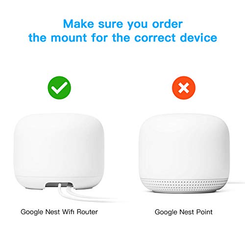 Outlet Wall Mount Hanger For Google Nest Wifi Router(2Nd Generation), Space Saving Holder, Easy Moved, Cord Management For Google Nest Wifi Router Without Messy Wires And Screws (2 Pack)