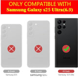 Leather Case Wallet Compatible With Samsung Galaxy S25 Ultra,Genuine Leather2-In-1Magnetic Detachable Shockproof,Flip Folio Cover With Card Slot, Rfid Blocking Dark Brown