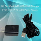 5V1A Power Adapter, Usb-A To Micro Usb Cable & Wall Charger Compatible Aquarium Led Lights, Android (Product Type May Vary)