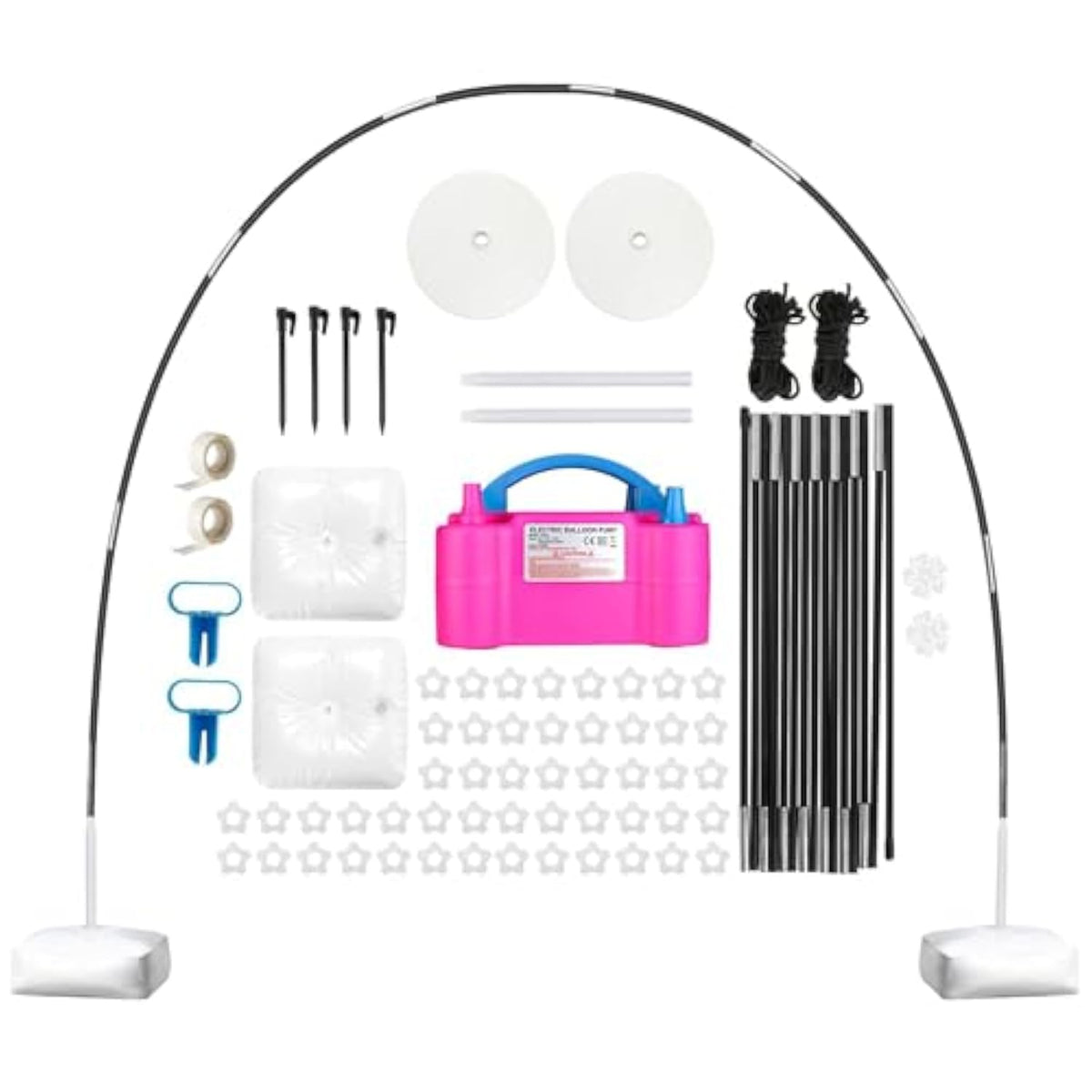 Balloon Arch Kit with Electric Balloon Pump Dual Nozzle Inflator & Stand for Parties