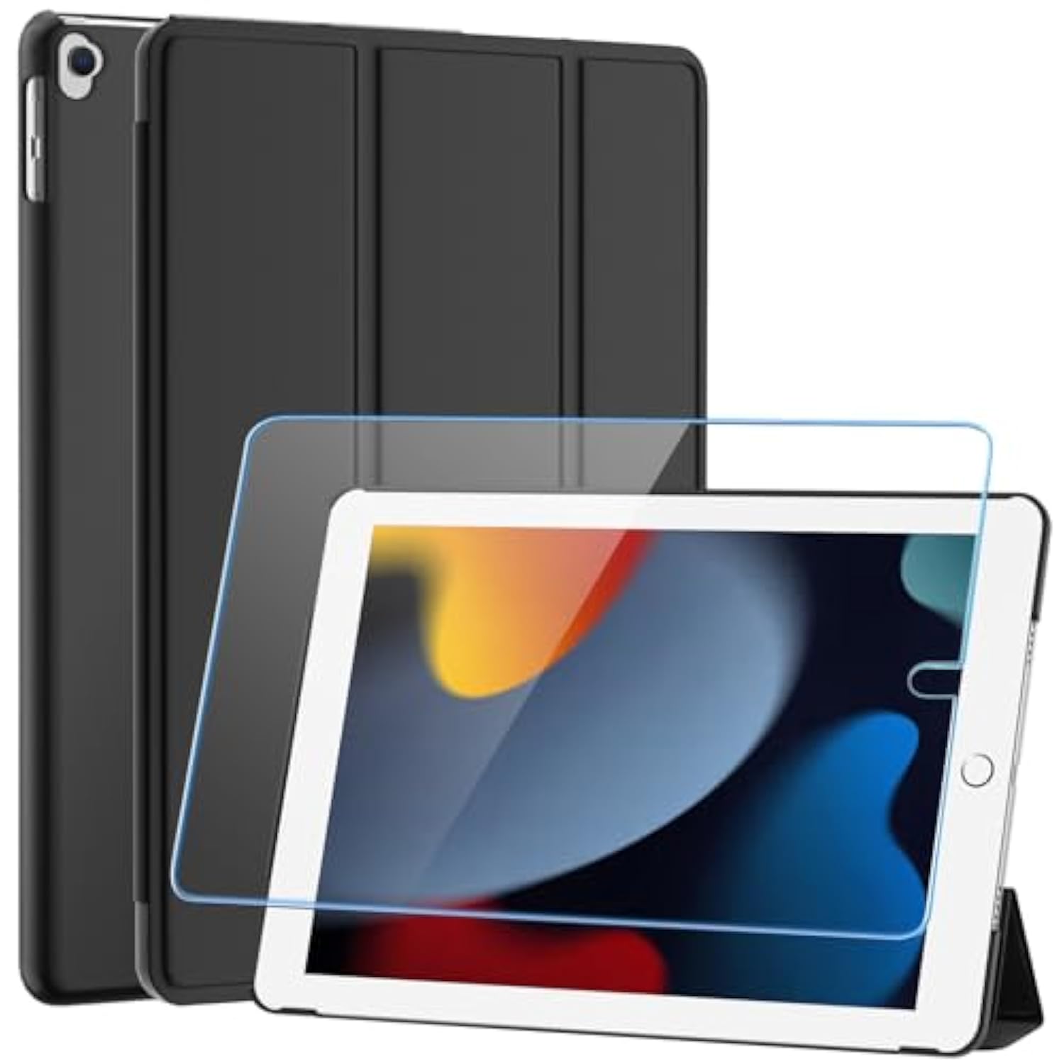 10.2 Inch Ipad 9Th Generation Case With [ Glass Screen Protector ] 2021/ Ipad