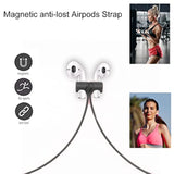 Magnetic Anti-Lost Straps For Airpods, 2 Pcs Soft Silicone Sports Lanyard Compatible With Airpods 4 And Pro,Pro2, Airpods 1/2, Bose Jbl Beats.(Black)