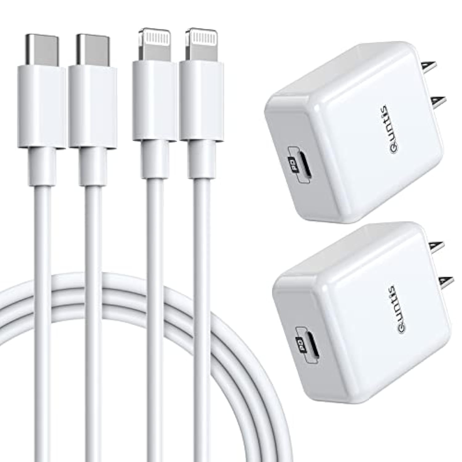 Iphone Super Fast Charger [Apple Mfi Certified], 2Pack 20W Iphone High Speed Type C Rapid Charger Plug With 6Ft C To Lightning Cable For Iphone 14 13 12 11 Xs Pro Max Xr Ipad Pro Airpods, White