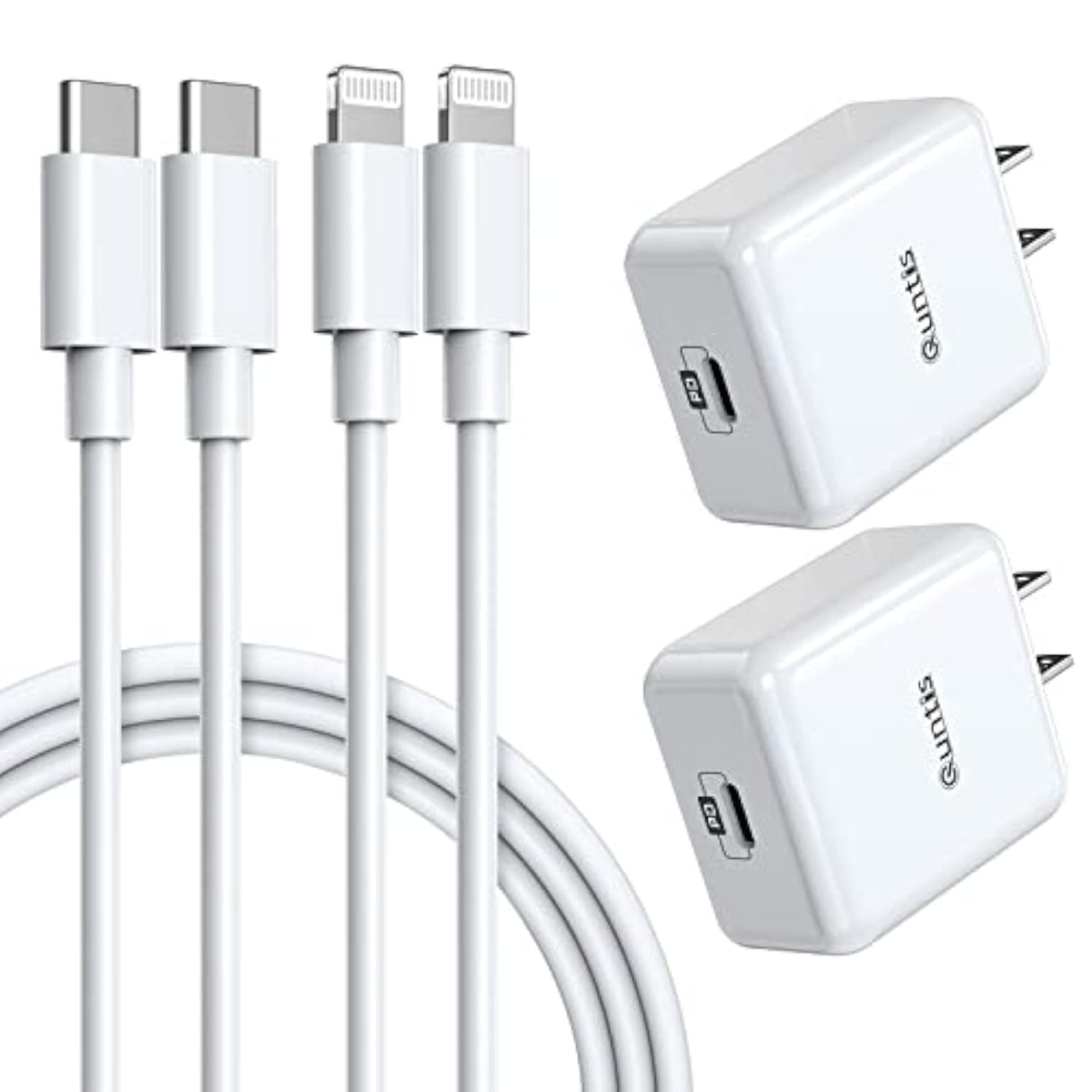 Iphone Super Fast Charger [Apple Mfi Certified], 2Pack 20W Iphone High Speed Type C Rapid Charger Plug With 6Ft C To Lightning Cable For Iphone 14 13 12 11 Xs Pro Max Xr Ipad Pro Airpods, White