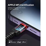 Usb C To Lightning Cable 6Ft, [Apple Mfi Certified] Iphone Cord Compatible With Iphone 14/14 Plus/14 Pro/14 Pro Max/13/13 Mini/13 Pro/13 Pro Max/12 Pro Max/11 Pro Max - Red