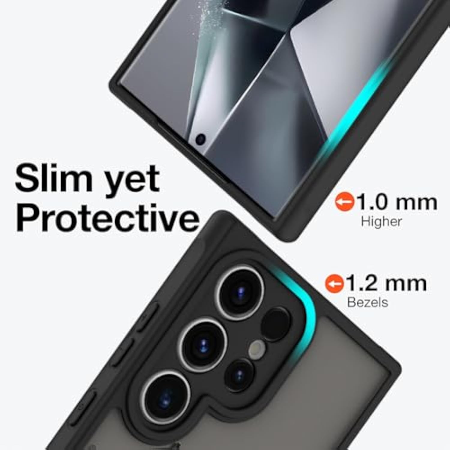OOK Magnetic for Samsung Galaxy S24 Ultra Black Phone Case Wild Flower 12FT Military Grade Drop Tested Full Body Protection, for S24 Ultra Case, Wild Flower