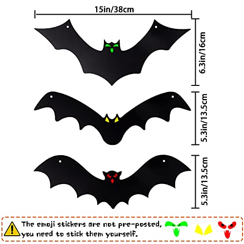 Halloween Hanging Bats for 12PCS 3D Halloween Yard Outdoor Decoration
