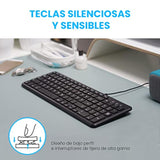 Perixx PERIBOARD-213B ES Teclado con Cable USB y Teclas Multimedia - Las tecla