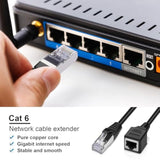 Ethernet Extension Cable 2Pack Ethernet Lan Male To Female Network Cable 10Gbp