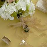 Organza Ribbon 1 Inch Champagne Sheer Chiffon Ribbon For Cake Boxes We
