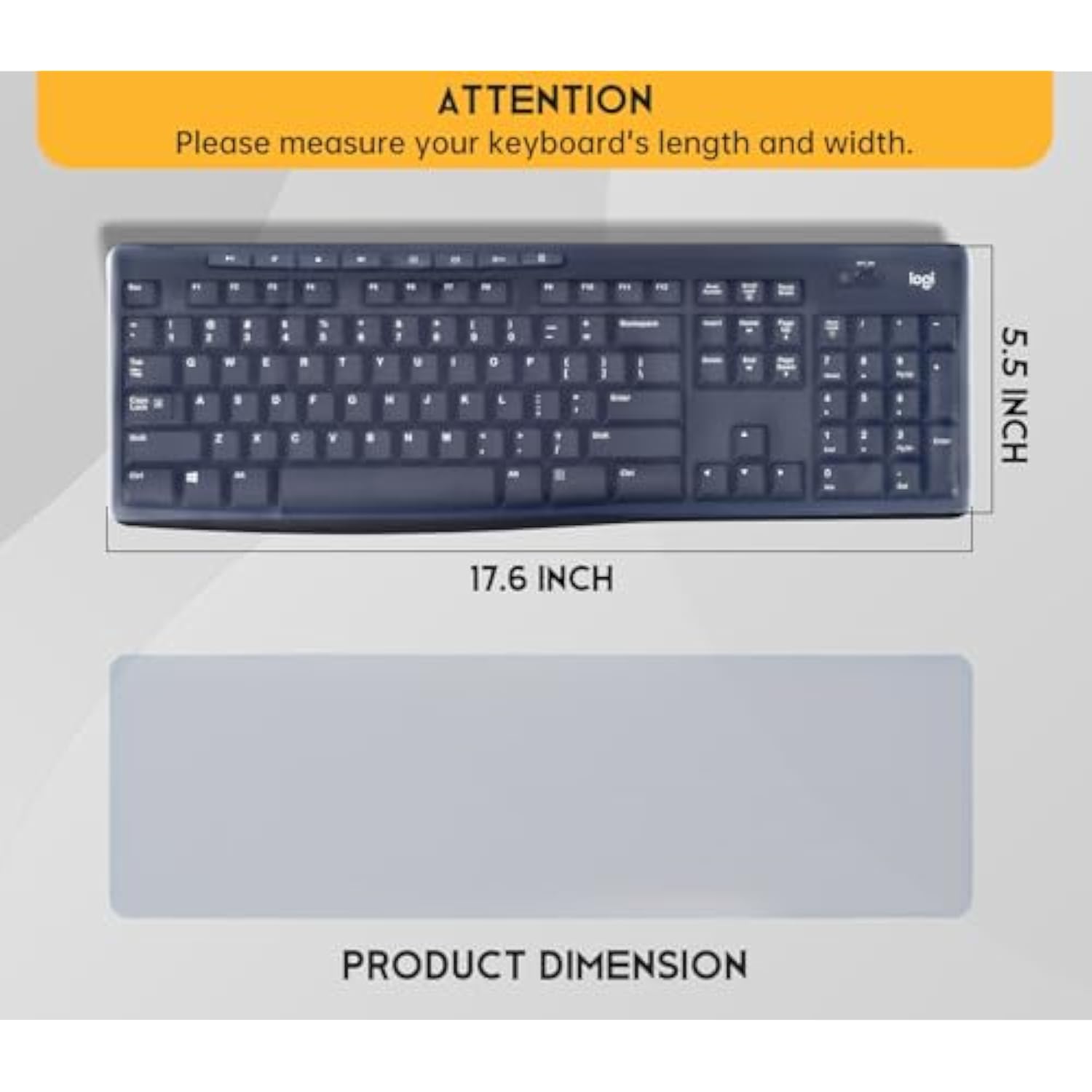 Universal Clear Waterproof Anti-Dust Silicone Keyboard Protector Cover Skin