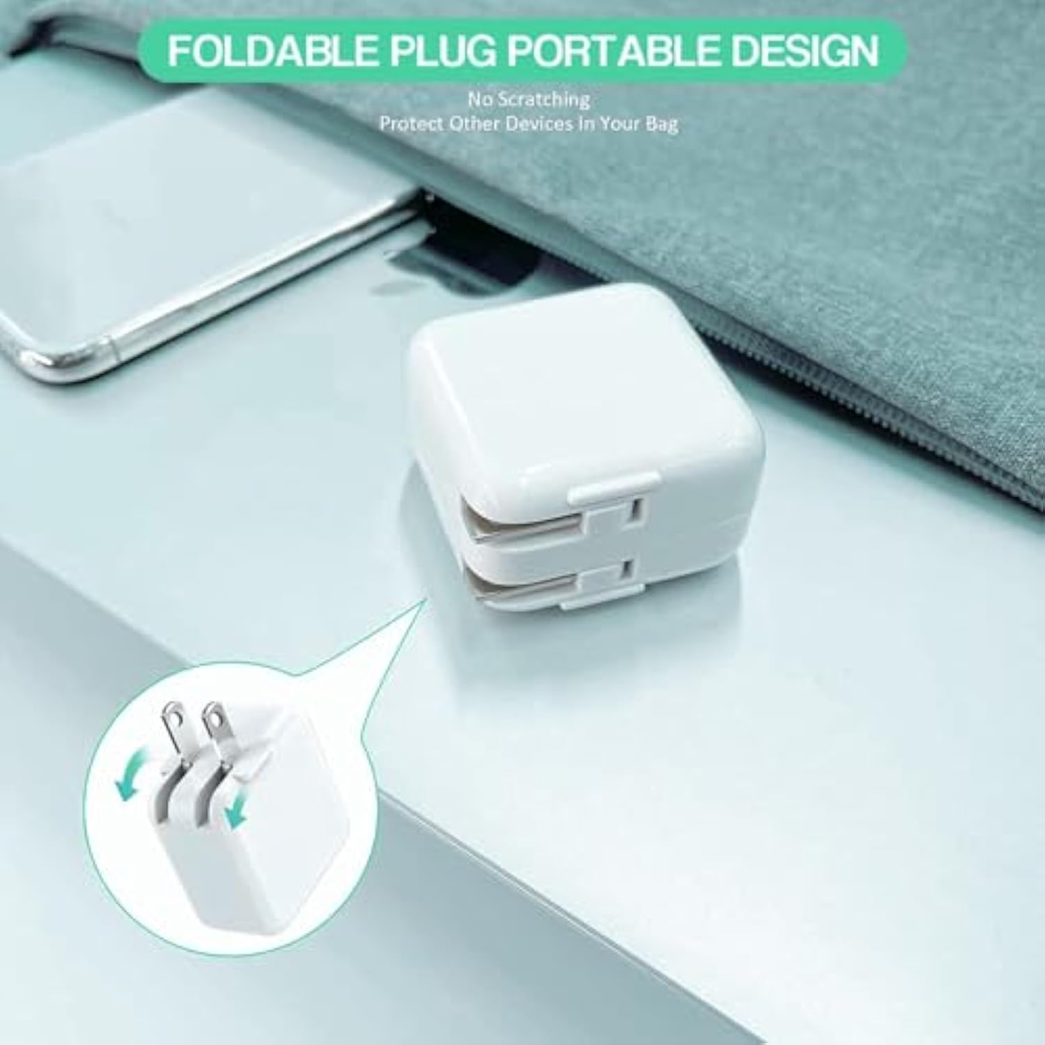 Ipad Charger,Fast Charger Iphone,10Ft Ipad Charging Cord, 12W I Pad Charger Fast Charging Block Foldable Portable Travel Plug With Extra Long Lightning Cable Cord Compatible With Ipad/Iphone/Airpod
