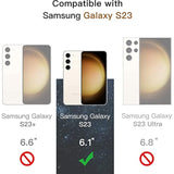 For Samsung Galaxy S23 Tempered Glass Privacy Screen Protector 6.1 Inch, [Fingerprint Compatible], Scratch-Resistant, Black, Anti Spy, Case Friendly Privacy Protector For Galaxy S23