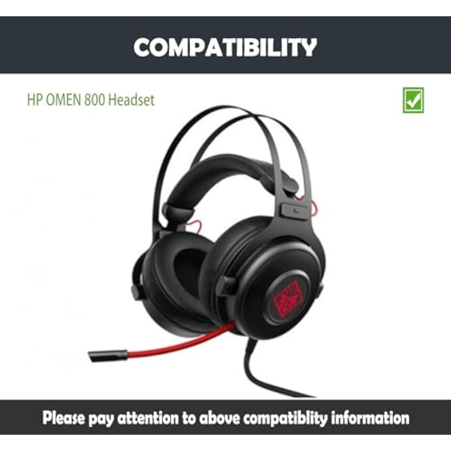 Omen 800 Earpads Cushion Replacement With Protein Leather For Omen 800 Headset