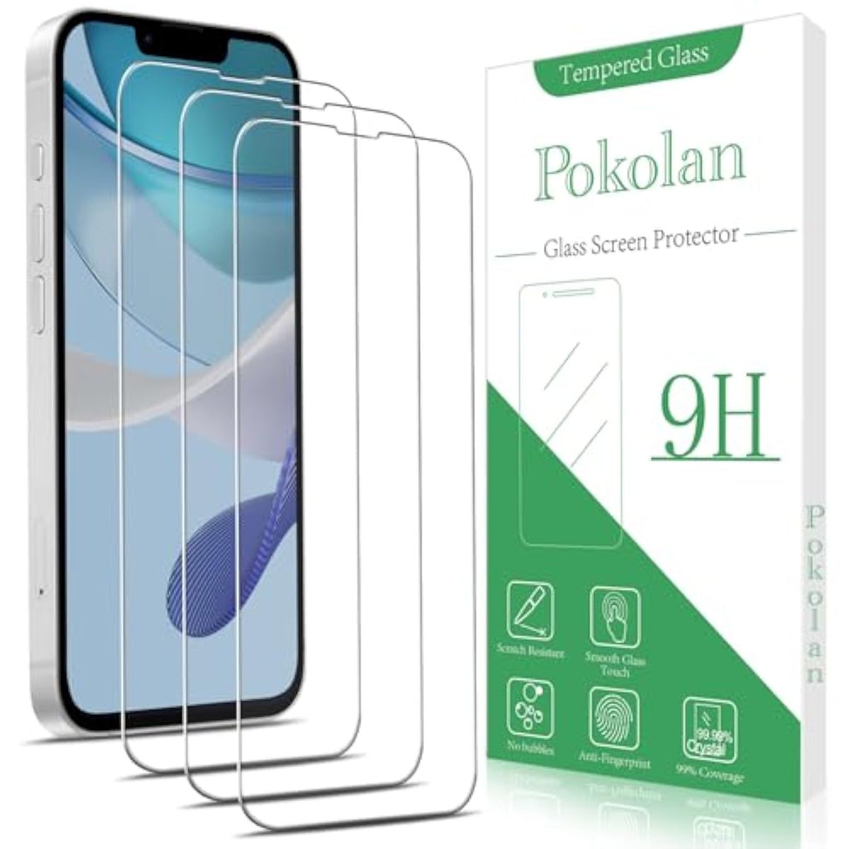 (3 Pack Tempered Glass For Iphone 16E (2025) 6.1 Inch Screen Protector, Anti Scratch, Bubble Free, Case Friendly