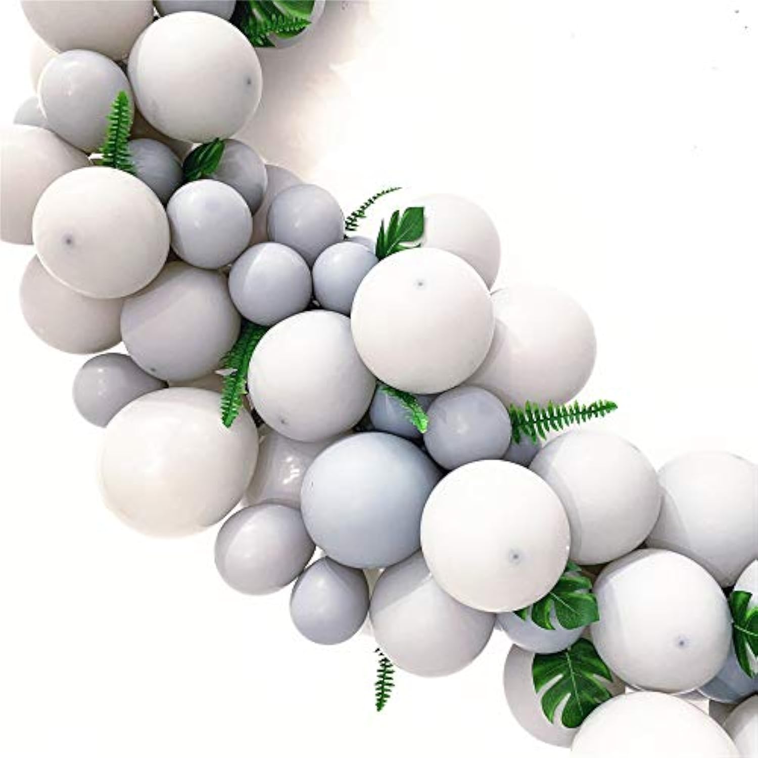 73Pcs Matte Gray Balloons Garland Arch Kit For Birthday Bridal Baby Gi