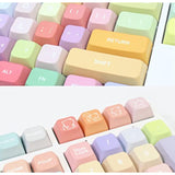 Pbt Xda Gradient Pink Cartoon Keycaps Set For Girl Boys Custom Keyboard For Ga