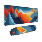 Colorful Mountains Sunset Large Mouse Pad, Gaming Desk Mat, Xl Keyboard Desk Pad Mat For Desktop, 31.5"X11.8" Non-Slip Base Big Mousepad With Stitched Edges