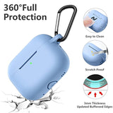 Case Cover For Airpods Pro With Keychain & Lanyard - Soft Silicone Skin Protects 1St & 2Nd Gen, Charging Case [Front Led Visible] - Lilac