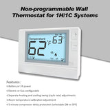 Non-Programmable Thermostat For Conventional Single-Stage Systems, 1 Heat/1 Cool, Easy Diy, White Backlight