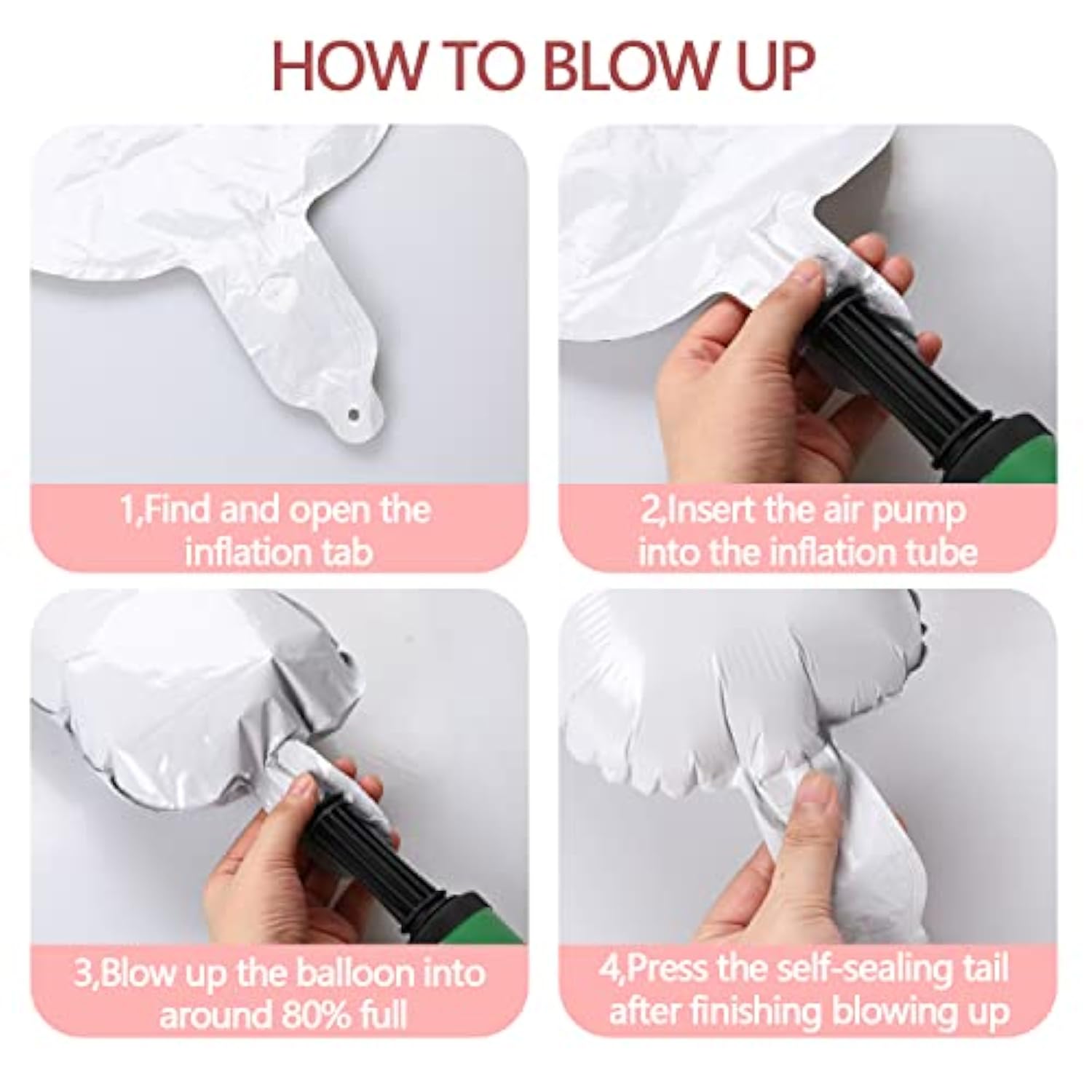 3 Pack 31" Mushroom Foil Balloons Fairy Garden Woodland Birthday Party Decorations