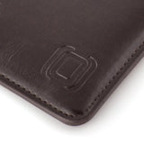 Executive Sleeve For Macbook Pro 13 (2016, 2017, 2018, 2019) & Macbook Air 13 Retina (2018 & 2019): Elegant Dark Brown Synthetic Leather Pouch Case, Slim, Simple, Professional Laptop Cover