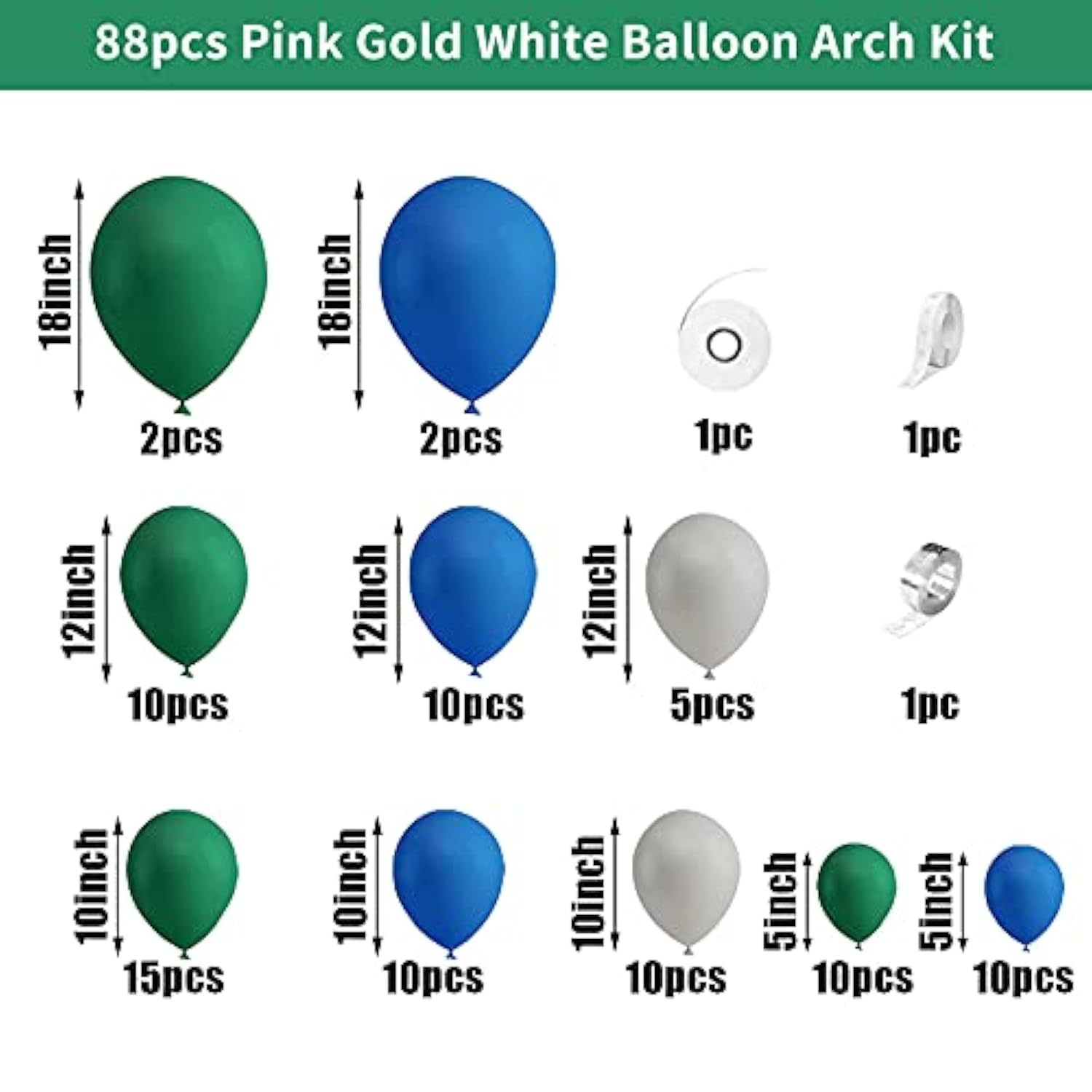 Balloon Garland Kit Blue And Green, Jungle Safari Balloon Garland Arch