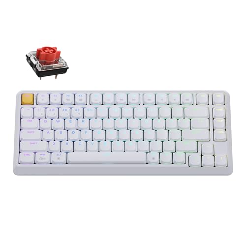 J1 Low-Profile Wireless Mechanical Keyboard - Qmk/Via Rgb Backlit, 2.4G/Bluetooth/Usb-C Triple Mode, 75% Layout Pbt Keycaps, Brown Tactile Switch, Mac/Win/Linux Compatible - Black