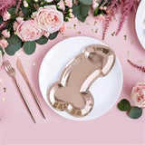 20 Pcs Disposable Party Pates Funny Paper Plates Set Glitter Bachelorette Party Favors Decorations Bridal Showers Bride To Be Supplies Rose Gold Bachelorette Party Decoration Supplies