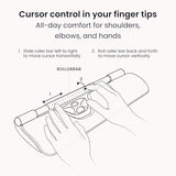 Rollermouse Red Ergonomic Mouse For Shoulder Forearm Wrist Strain Relief For Rsi Carpal Tunnel Centered Rollerbar 6 Customizable Buttons 10 Speed Settings Mac/Pc Compatible Wireless - Regular