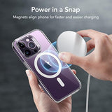 Esr For Iphone 14 Pro Case, Compatible With Magsafe, Shockproof -Grade Protection, Yellowing Resistant, Magnetic Phone Case For Iphone 14 Pro, Classic Hybrid Case (Halolock), Clear