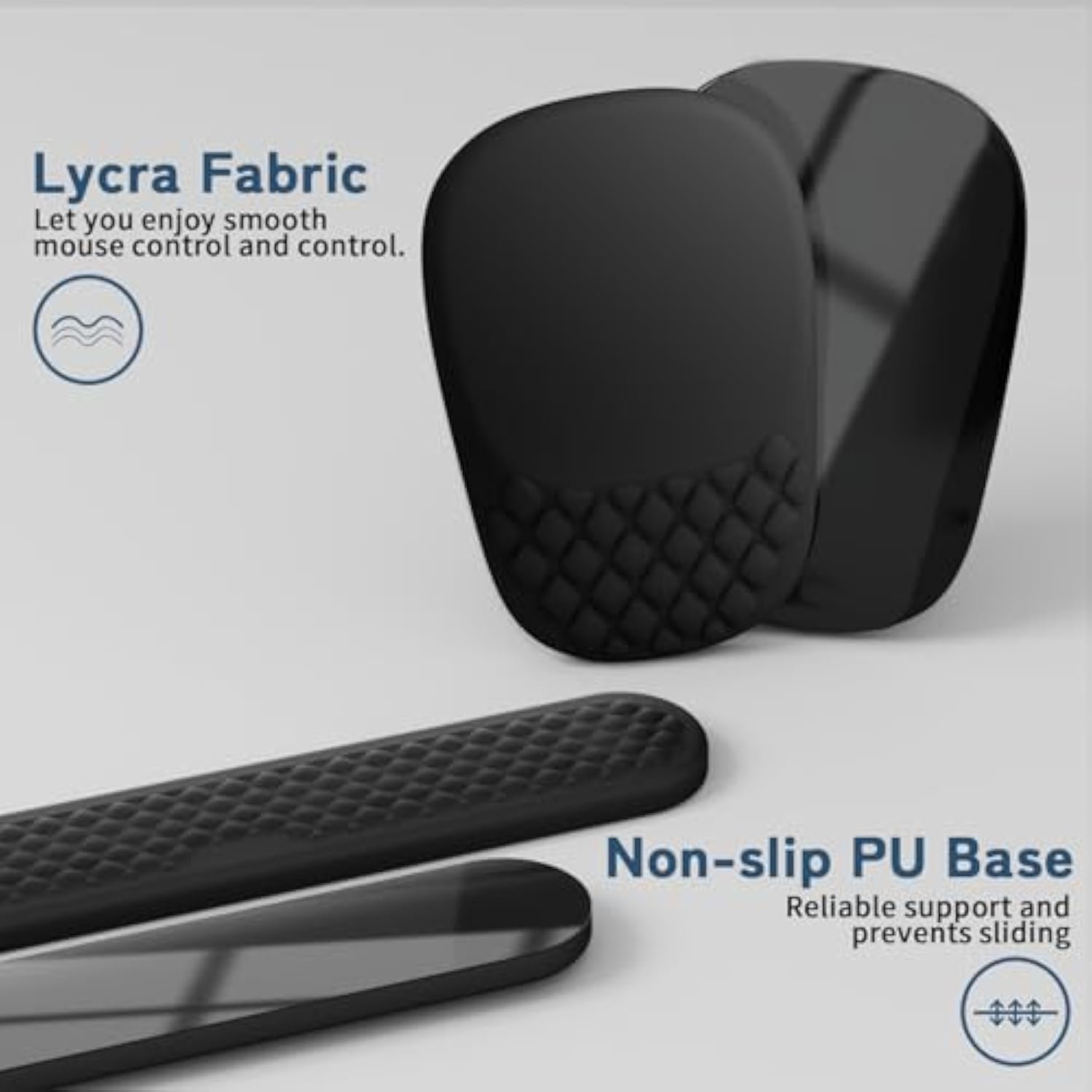 Ergonomic Mouse Pad With Wrist Rest, Mousepad Wrist Support Keyboard Wrist Rest With Comfortable Memory Foam Massage Bulge And Non-Slip Pu Base For Relief Carpal Tunnel Pain