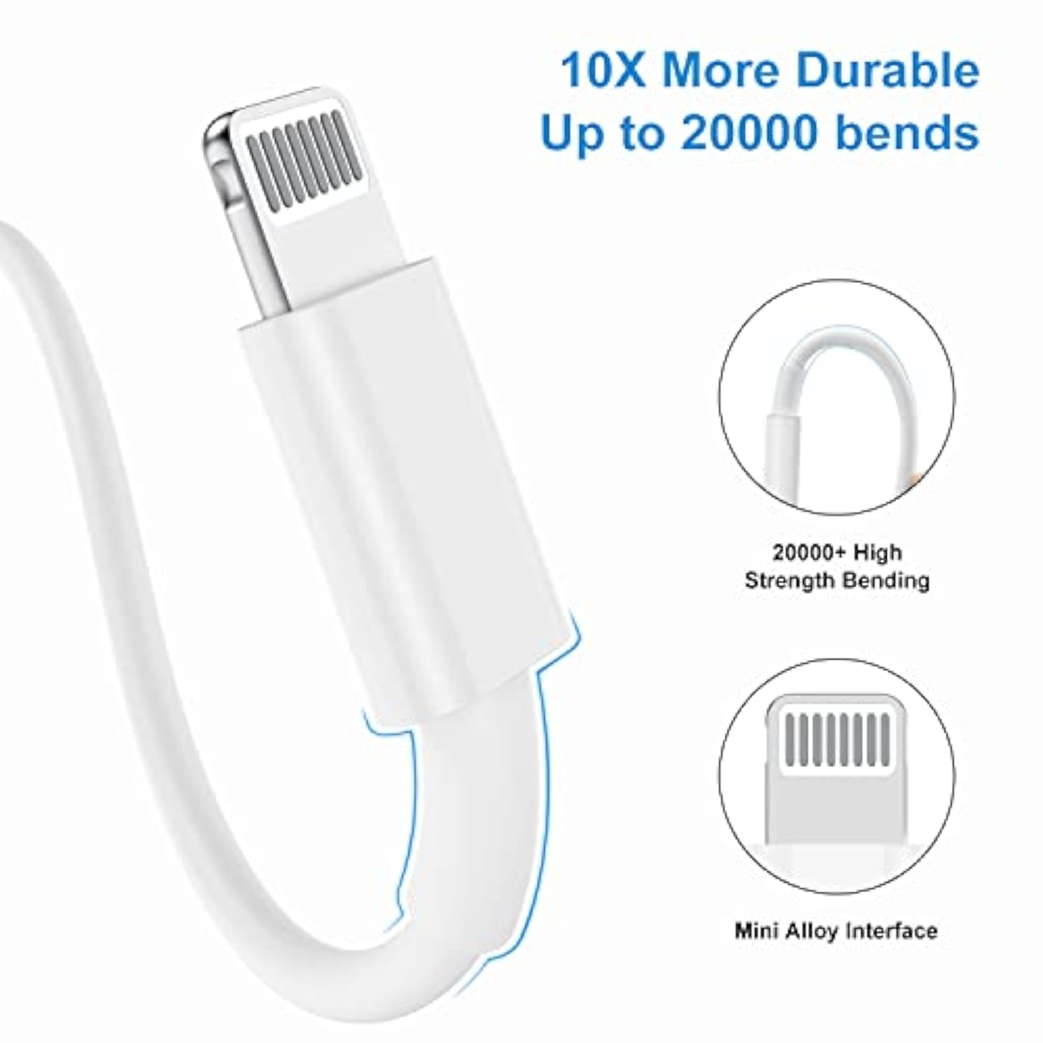 Iphone Charger Cable 10 Ft,[Apple Mfi Certified] 3Pack Extra Long Usb To Lightning Cable 10 Feet,Apple Charging Power Cord 10 Foot For Iphone 14 13 12 11 Pro Max Mini Xr X 9 8 7Plus 6S Ipad