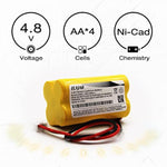 (5-Pack) 4.8V 800Mah Ni-Cd Battery Pack Replacement For Emergi-Lite Bl93Nc487, Exit Light Co Baa-48R, Interstate Nic0186, Dantona Custom-43, Osi Osa-126, Lithonia Elb-Cs06 Emergency Exit Lights