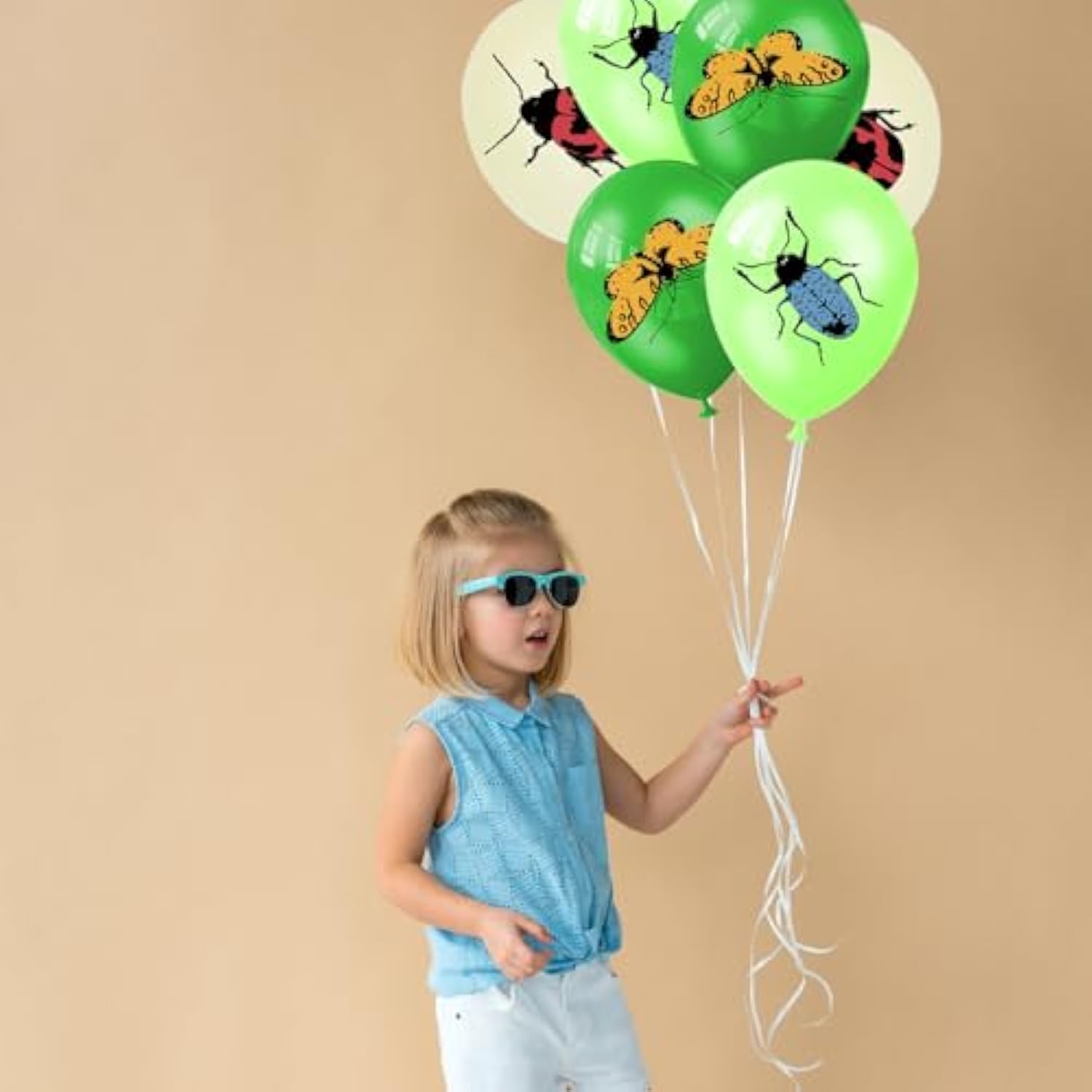 45 Pieces Spring Summer Bug Birthday Party Decorations, 12 Inch Insects Latex Balloons, Butterfly Beetles Balloons For Baby Shower Boys Girls Insect Theme Party Supplies