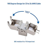 Cable Matters UL Listed 12-Pack RJ45 Shielded Keystone Jack with Integrated Sh