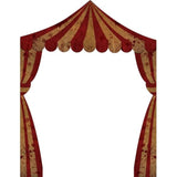 3 Pcs Carnival Decorations Circus Awning Decoration Creepy Carnival Party Decorations Circus Awning Red And White Banner Tent Concession Stand Decor For Halloween Party