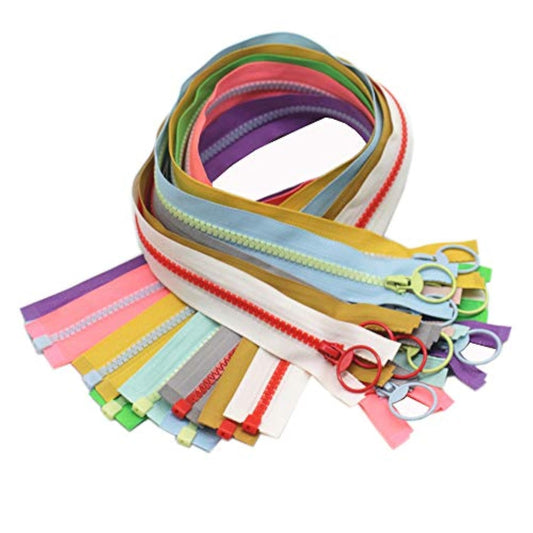10Pcs 24 Inch Separating Jacket Zippers For Coat Jackets Diy Sewing Ha
