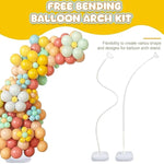 Balloon Arch Kit Balloon Arch Stand With Base, 9.35Ft & 6Ft High Free Bending Half Arch Balloon Stand For Wedding Birthday Party Baby Shower Yard Lawn Graduation Decorations