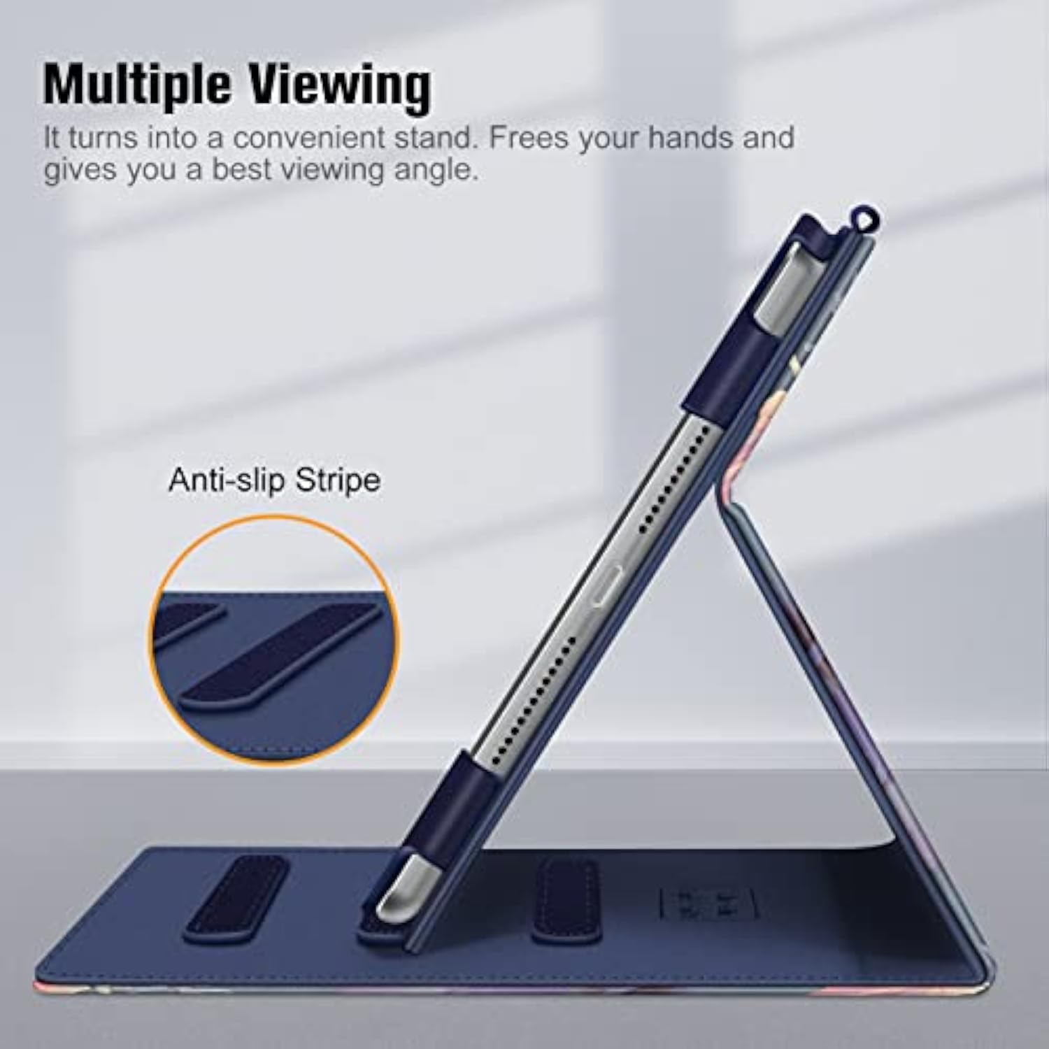 Fintie Case For 9Th / 8Th / 7Th Generation (2021/2020/2019) 10.2 Inch - [Corner Protection] Multi-Angle Viewing Stand Cover With Pocket & Pencil Holder, Auto Sleep Wake, Blooming Hibiscus