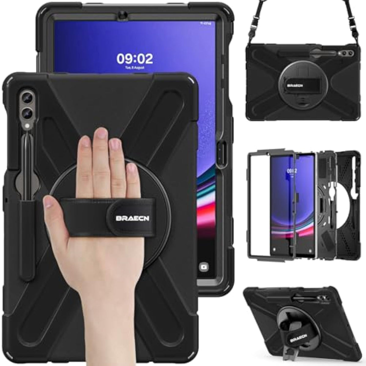 Samsung Galaxy Tab S8 Plus/S7 Plus/S7 Fe Case 12.4 Inch,Heavy Duty Shockproof