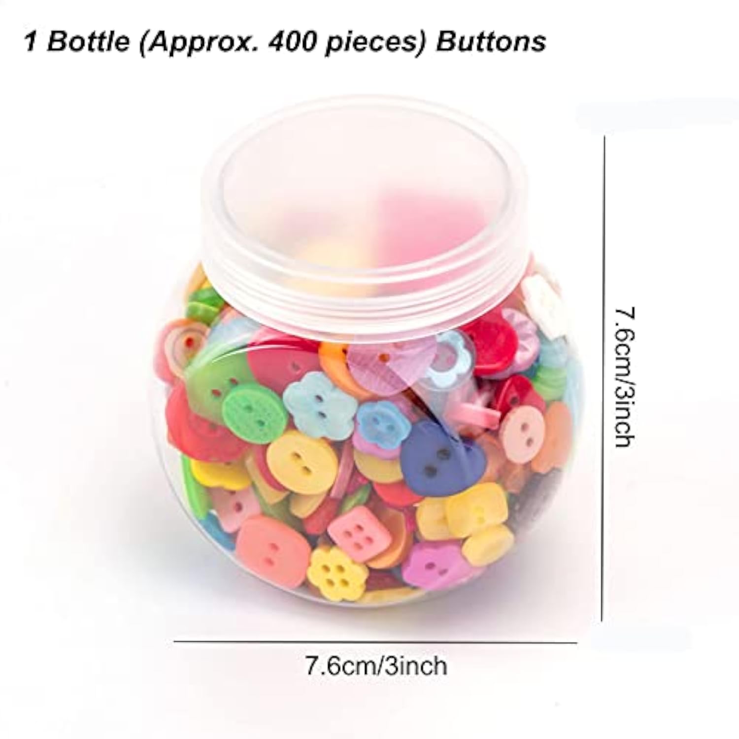 1 Bottle (Approx. 400Pcs) Handmade Candy-Colored Children'S Clothing B