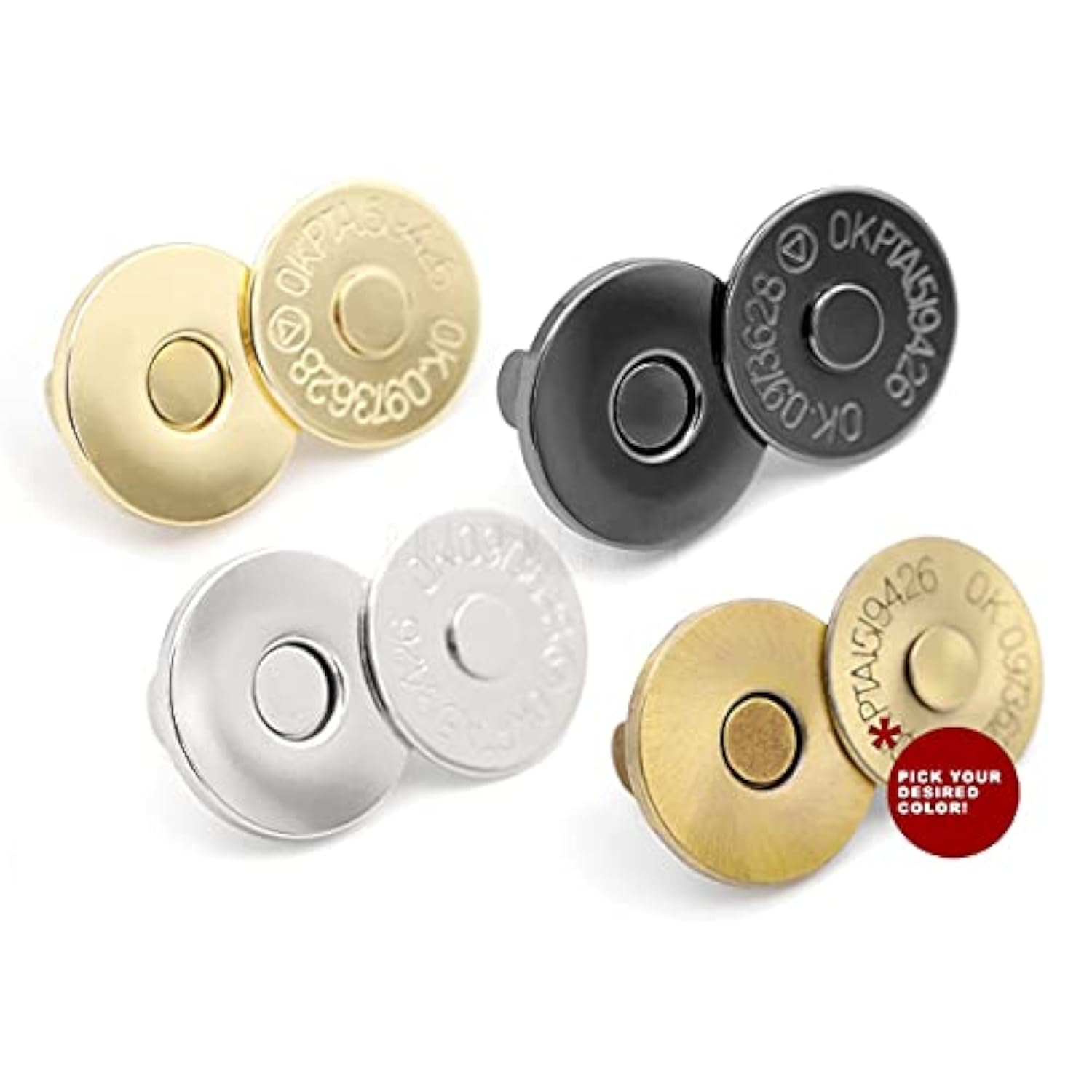 Thin Magnetic Snap Buttons Quality Strong Clasp For Purse Sewing Handb