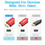 Short 8K Hdmi 2.1 Cable 1.5Ft/0.5M, Ultra High Speed 48Gbps, Ultra Thin Hdmi C