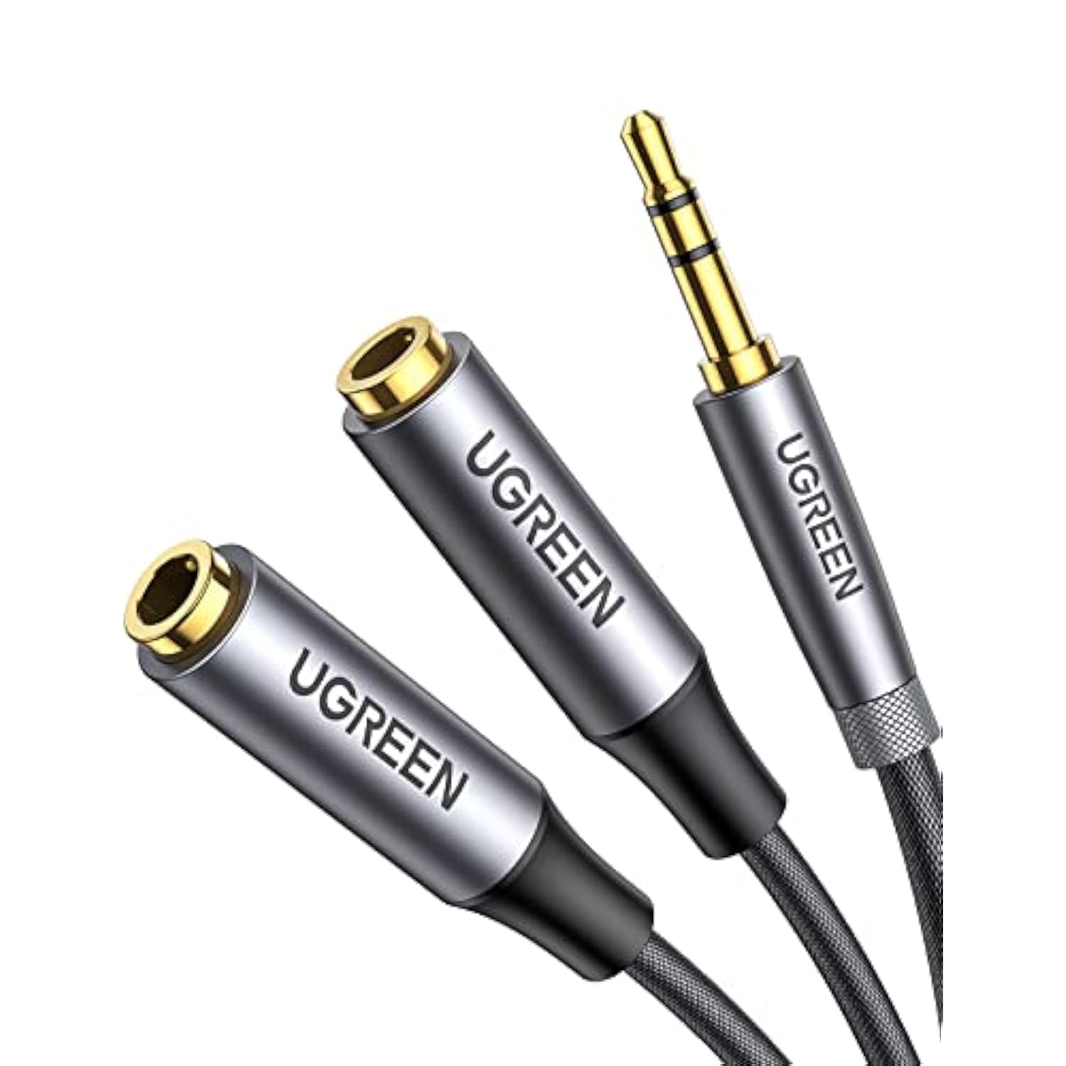 UGREEN Headphone Splitter 3.5mm Aux Splitter 2 Female to 1 Male Audio Y Stereo Dual Headphone Adapter Compatible with Switch 2/PS4/PS5 MacBook iPad PC Tablet Laptop TV Phone Speaker